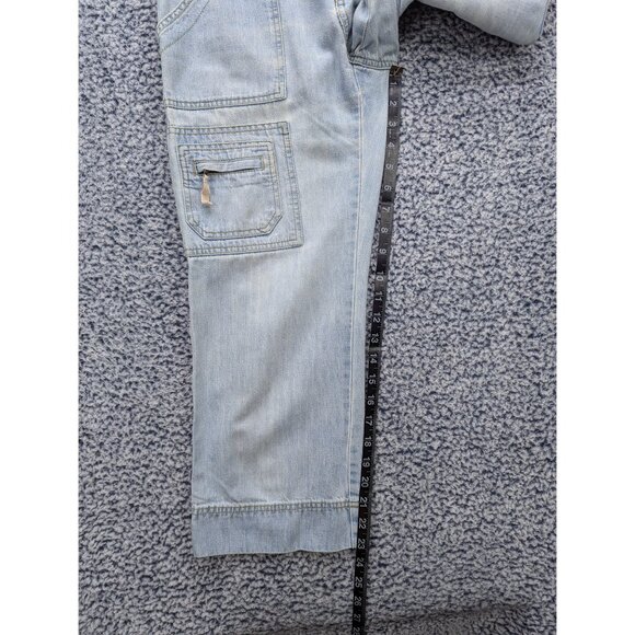 Old Navy Y2K Revival Capris Size 4 Low Rise Light Wash Straight Leg Retro Blue - Picture 11 of 14